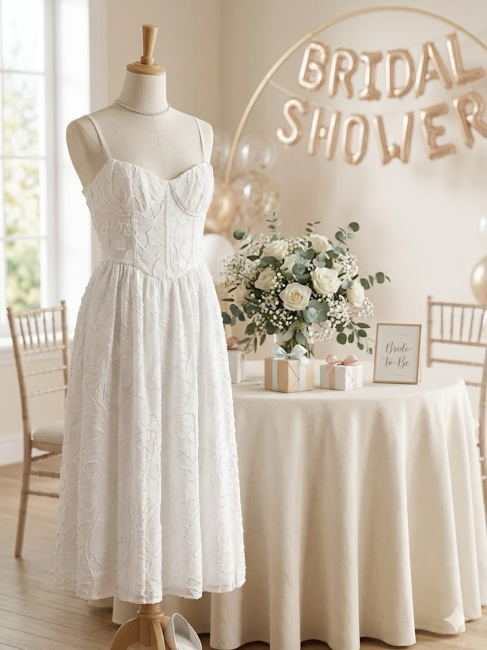 Ivory Lace Sweetheart Midi Wedding Dress with Spaghetti Straps